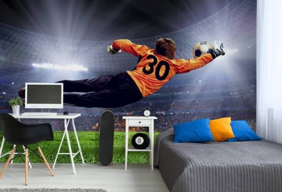 Goalkeeper Making a Save Wallpaper Mural