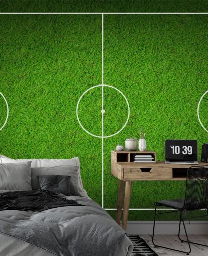 Papier peint texturé Sky View Soccer Terrain Papier peint texturé Sky View Soccer Terrain