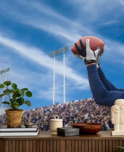 Jogador da NFL pegando bola com fundo de multidão papel de parede Jogador da NFL pegando bola com fundo de multidão papel de parede