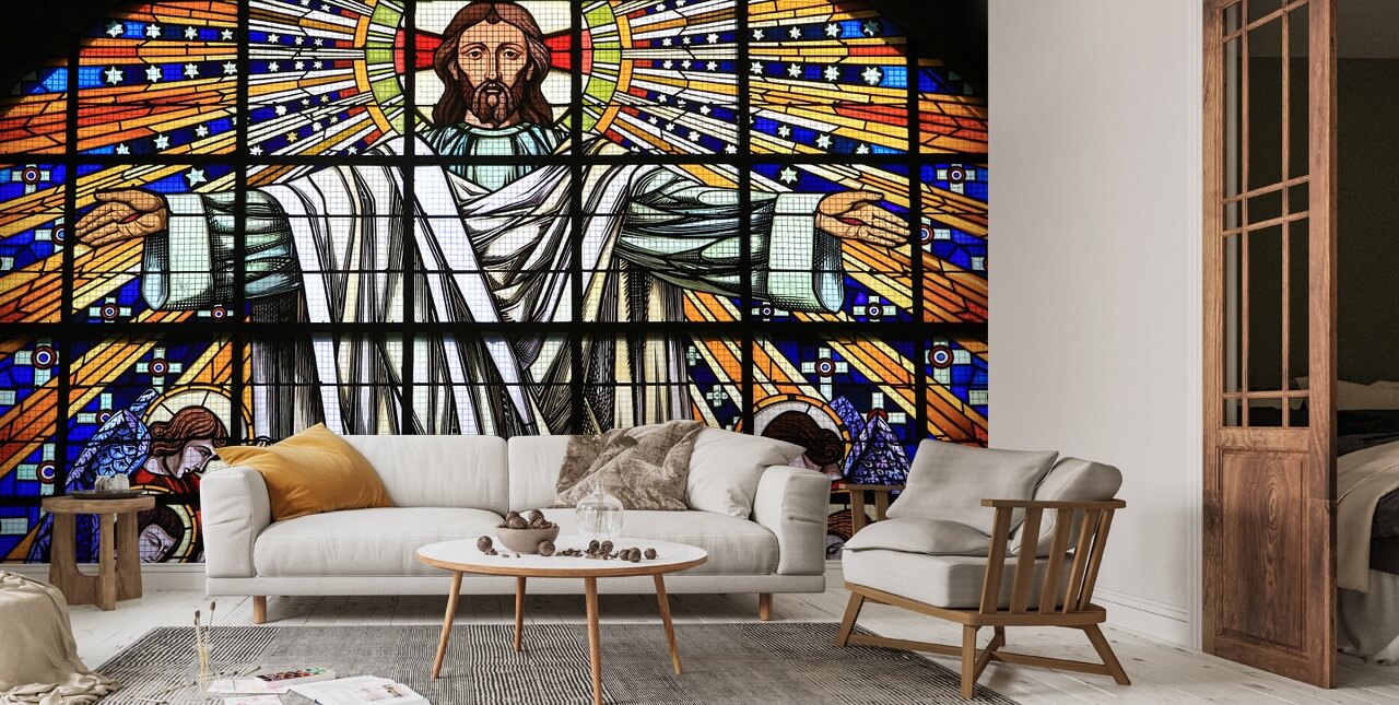 stained glass window wallpaper