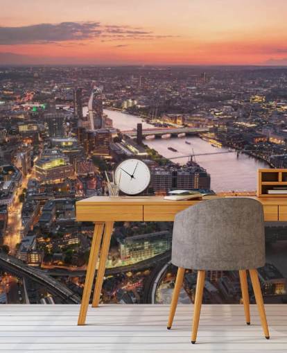 Sunset London from the Sky Wallpaper Sunset London from the Sky Wallpaper