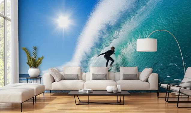 Fondo de pantalla de olas azules