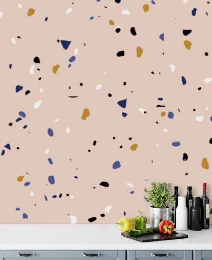 Støvete rosa marmor effekt tapet Støvete rosa marmor effekt tapet