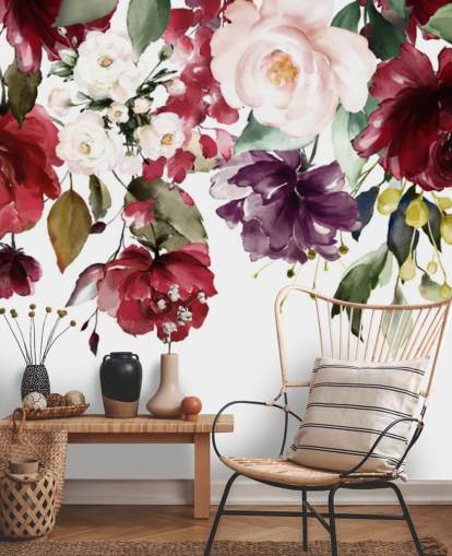 papier peint floral marron appelé Flower Chandelier pour les chambres à coucher, les salons et les salles à manger papier peint floral marron appelé Flower Chandelier pour les chambres à coucher, les salons et les salles à manger