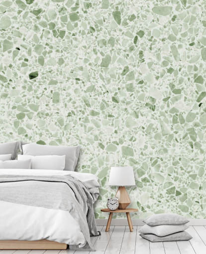 Light Green Terrazzo Wallpaper Light Green Terrazzo Wallpaper