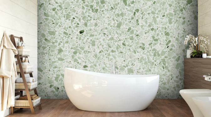 Lys grøn Terrazzo Baggrund