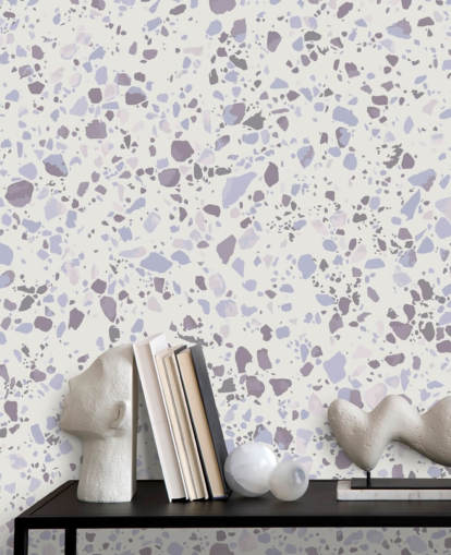 Light Blue Terrazzo Wallpaper Light Blue Terrazzo Wallpaper