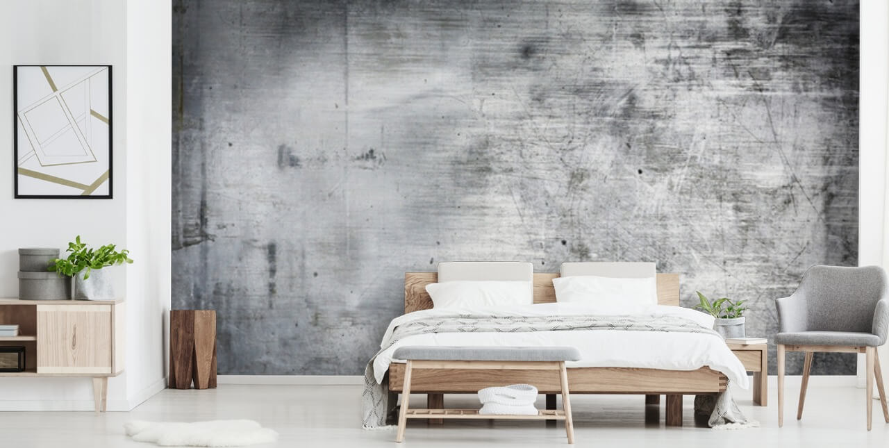 Dark Steel Metal Effect Wall Mural