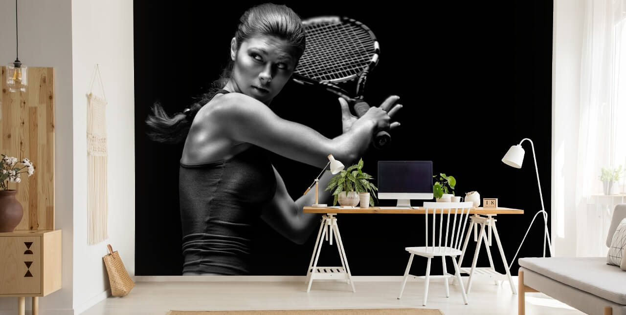 Woman Playing Tennis Wallpaper