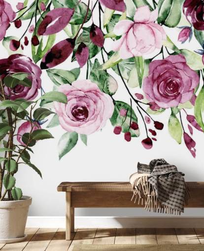 lila blomma och blad hängande tapeter lila blomma och blad hängande tapeter