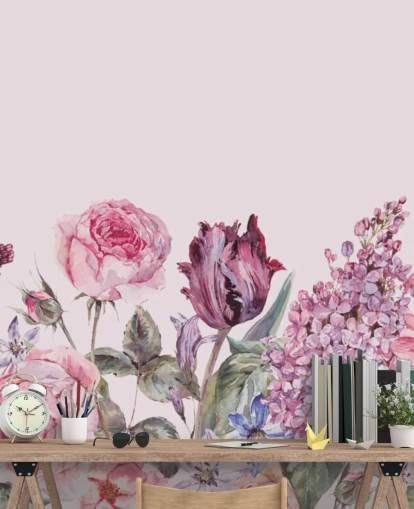 lilla og rosa lilla og rosehage tapet lilla og rosa lilla og rosehage tapet