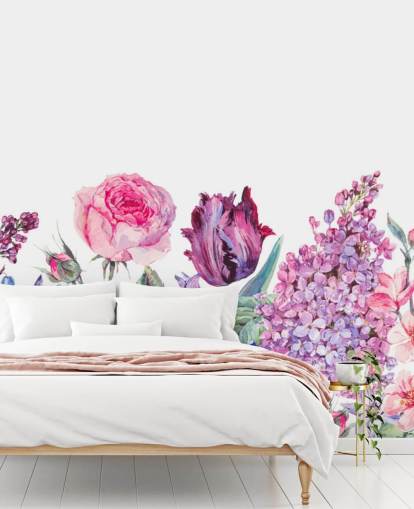 Lilla og Pink Smukke Blomster Baggrund Lilla og Pink Smukke Blomster Baggrund