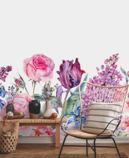 Purple and Pink Pretty Flowers Wallpaper Purple and Pink Pretty Flowers Wallpaper