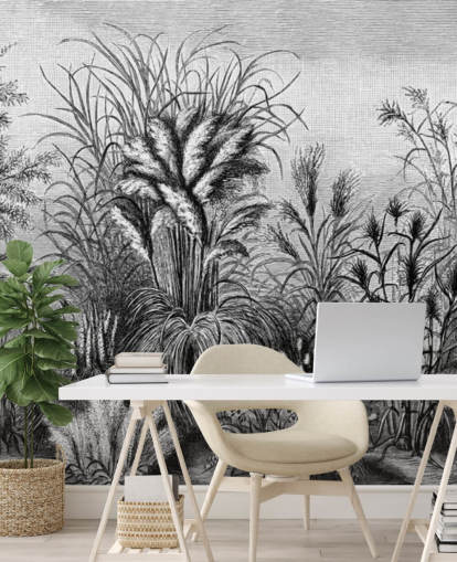 black and white illustrated antique jungle wallpaper black and white illustrated antique jungle wallpaper