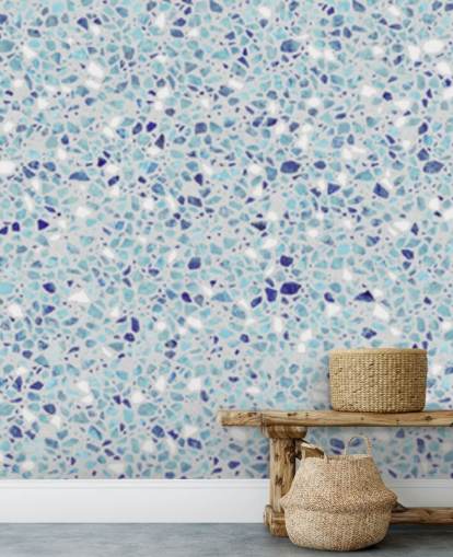 blue terrazzo wallpaper blue terrazzo wallpaper