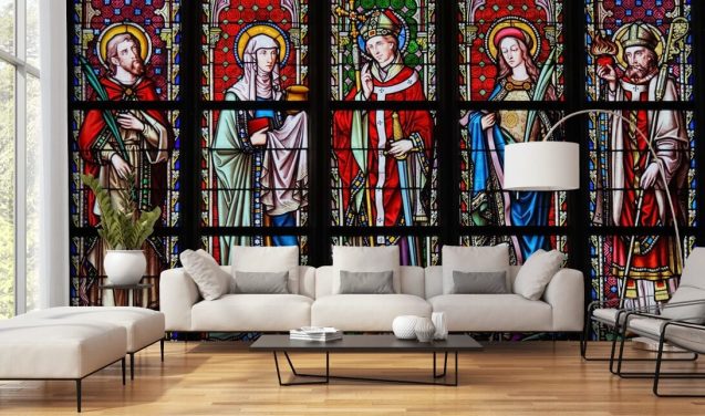 Colourful Saints glasraambehang