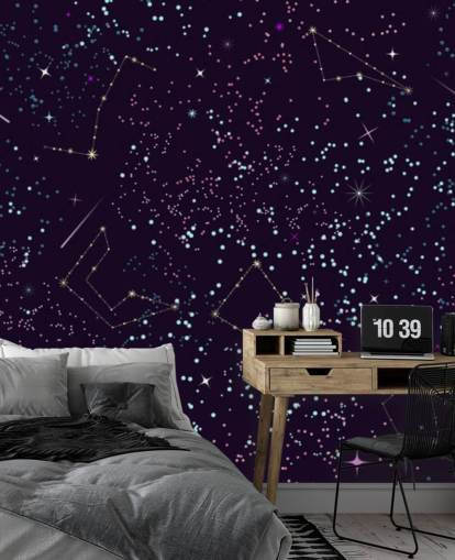 Papel de Parede de Meteoros e Estrelas Voadoras Papel de Parede de Meteoros e Estrelas Voadoras