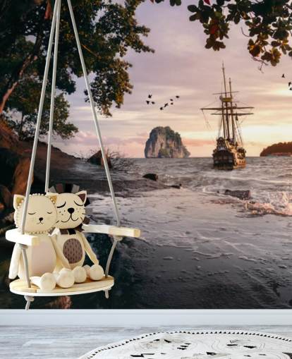 navio pirata na costa papel de parede navio pirata na costa papel de parede