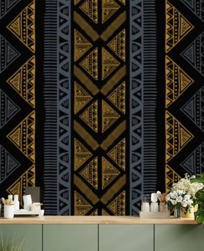 dark blue and ochre tribal pattern wallpaper dark blue and ochre tribal pattern wallpaper