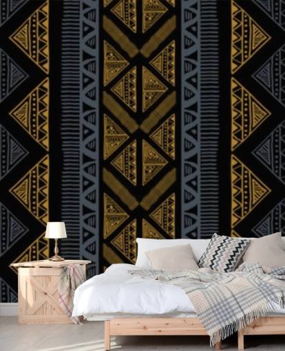 dark blue and ochre tribal pattern wallpaper dark blue and ochre tribal pattern wallpaper