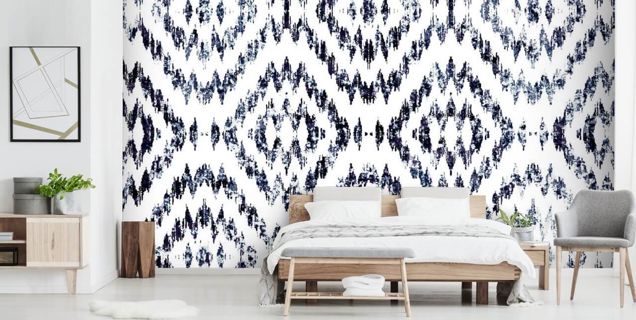 Papel pintado estampado de diamantes