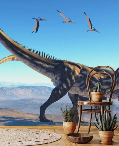 Allosaurus on Mountain Dinosaur Wallpaper Allosaurus on Mountain Dinosaur Wallpaper