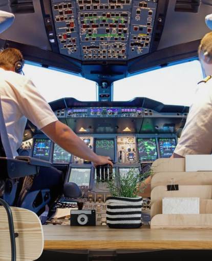 Pilots in Cockpit Wallpaper Mural Pilots in Cockpit Wallpaper Mural