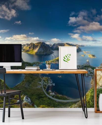 noorwegen kust- en klif view behang noorwegen kust- en klif view behang