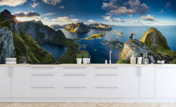 norway coastal and cliff view wallpaper