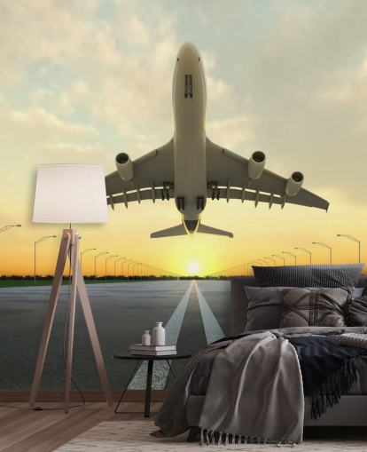 Plane Sette Av Bakgrunn Plane Sette Av Bakgrunn