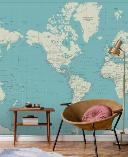 Sky Blue and White World Map Wallpaper Sky Blue and White World Map Wallpaper