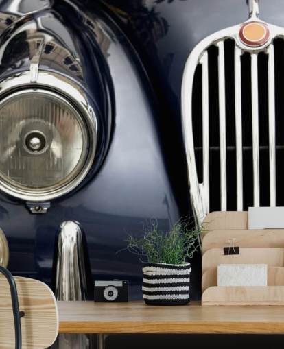 Lähikuva mustasta vintage-auton taustakuvasta Lähikuva mustasta vintage-auton taustakuvasta