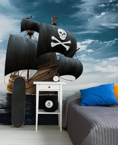 papier peint bateau pirate enfants dans la mer papier peint bateau pirate enfants dans la mer