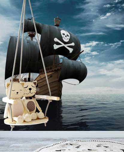 papier peint bateau pirate enfants dans la mer papier peint bateau pirate enfants dans la mer