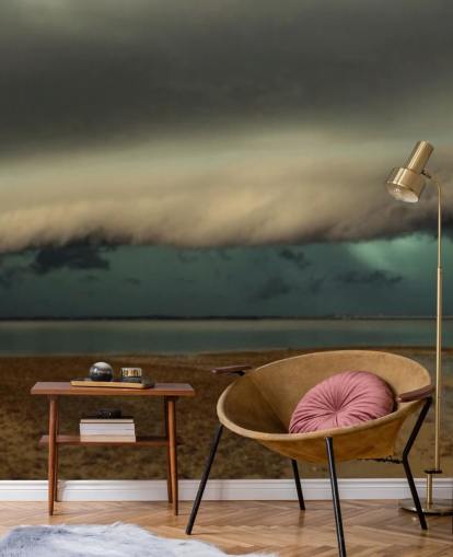 cloudy sky over panoramic view of a beach wallpaper cloudy sky over panoramic view of a beach wallpaper