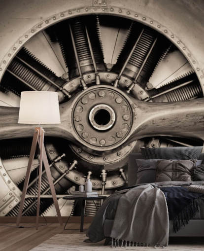 Vintage Aeroplane Propeller Close Up Wallpaper Vintage Aeroplane Propeller Close Up Wallpaper