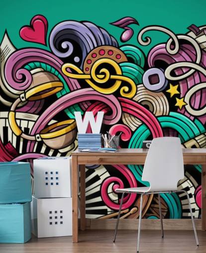 carta da parati colorata con graffiti carta da parati colorata con graffiti