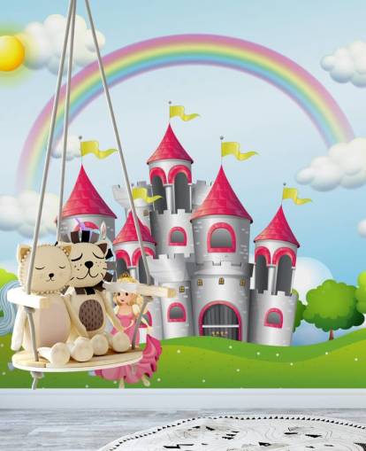 unicorn, princess and castle wallpaper unicorn, princess and castle wallpaper