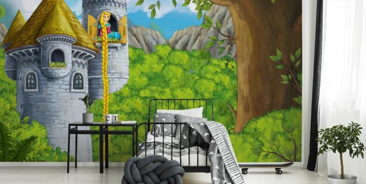 princess stuck up in tower wallpaper