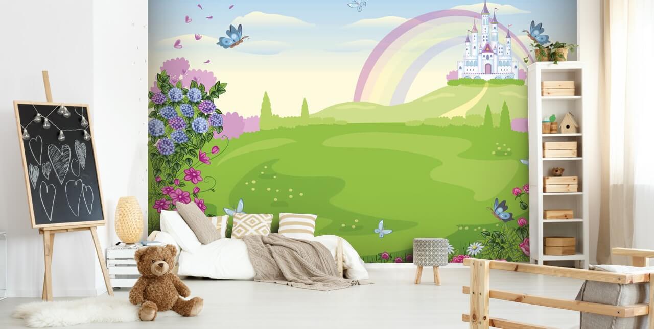prinsespaleis in sprookjesland behang