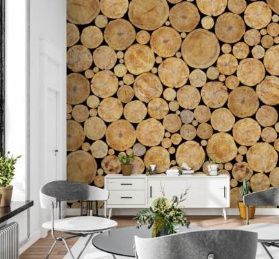 Papier peint Log Pile