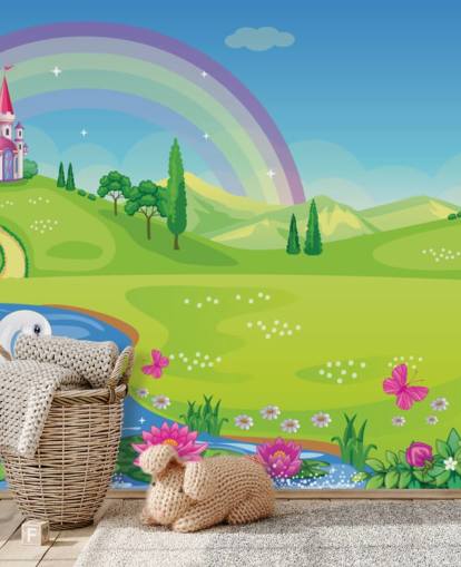 Prinzessin Palace, Schwan und Regenbogen Tapete Prinzessin Palace, Schwan und Regenbogen Tapete