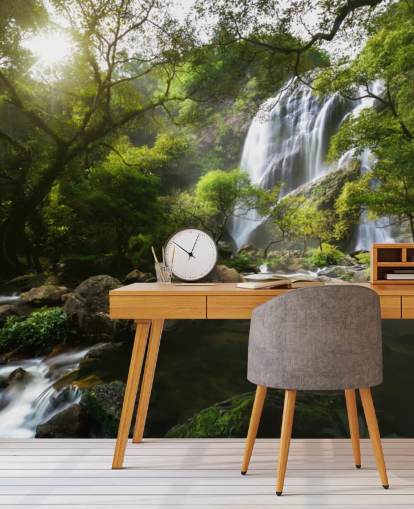 mountain waterfall and stream photo wallpaper mountain waterfall and stream photo wallpaper