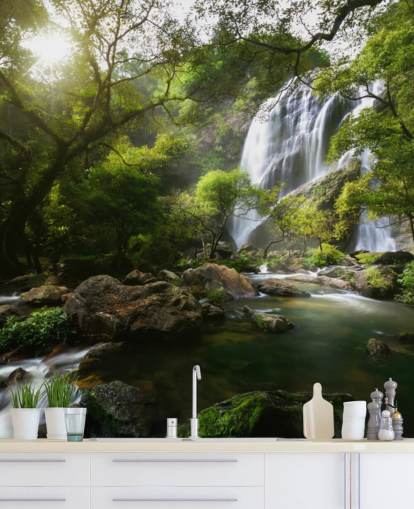 cachoeira da montanha e papel de parede da foto cachoeira da montanha e papel de parede da foto