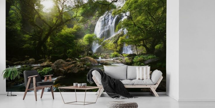cachoeira da montanha e papel de parede da foto