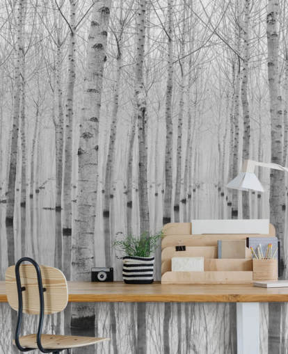 black and white birch tree forest wallpaper black and white birch tree forest wallpaper