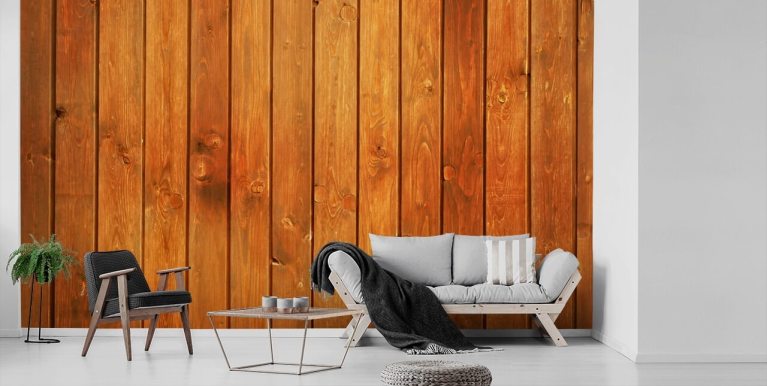 Papel tapiz de fondo con textura de pared de madera para sala de estar Mural