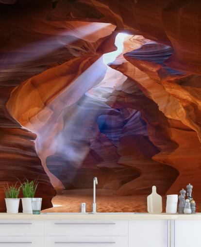 sandig grotta med ljusfiltrering genom tapeter sandig grotta med ljusfiltrering genom tapeter