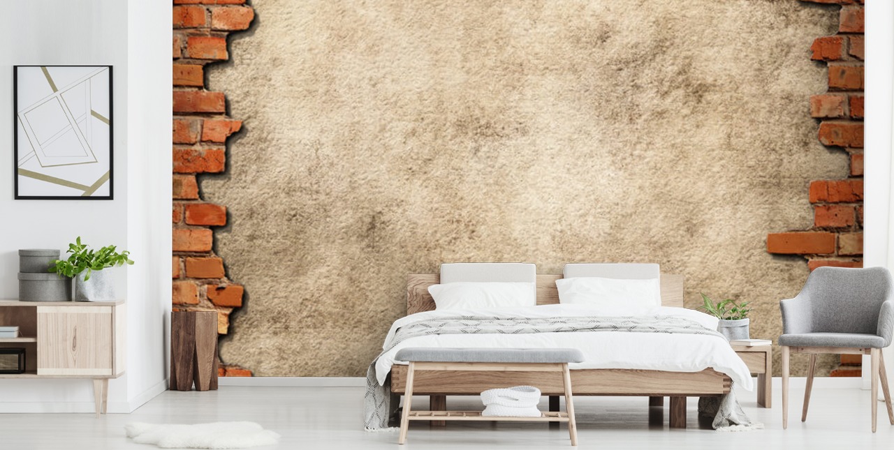 Brick Wall Frame Tapete Wandbild