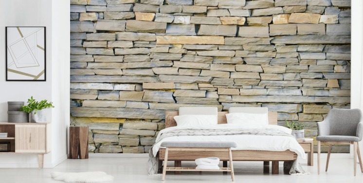 Grey and Sandstone Wallpaper